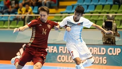 Vietnam lose to Russia in Futsal World Cup knock-out stage