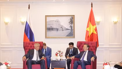 Minister To Lam receives Minister of the Interior of the Russian Federation