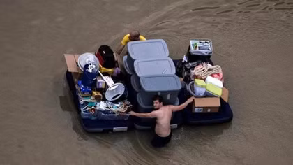 Search for survivors in Texas as storm Harvey heads north