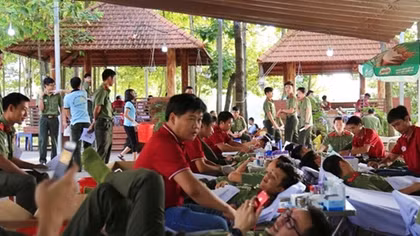 Future security cadets active in donating blood