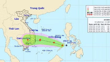 Tropical low-pressure system forms in East Sea