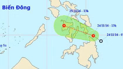 Big tropical storm heads for East Sea