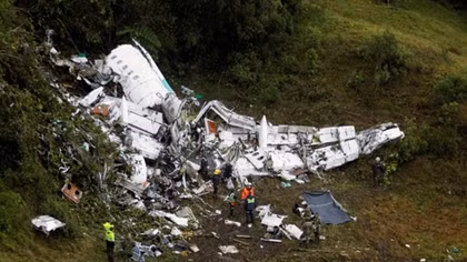 Plane taking Brazilian soccer team to cup final in Colombia crashes, 71 dead