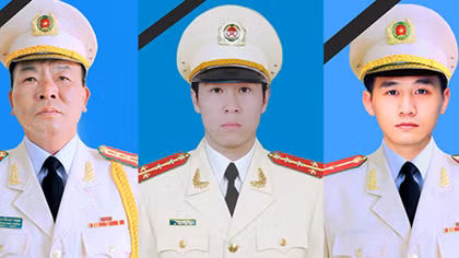 Funeral for three police officers killed while performing duty in Dong Tam to be held following the Public Security Forces' protocol