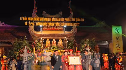 Tran Thuong Temple festival named national intangible heritage