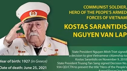 Greek hero of Vietnam People's Armed Forces passes away