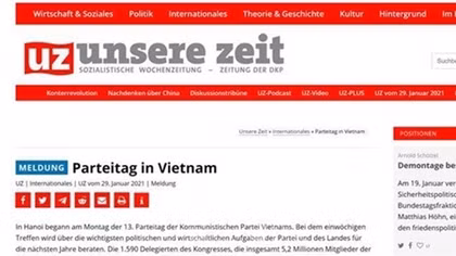13th National Party Congress decides Vietnam’s most important tasks: German newspaper