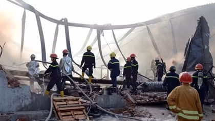 One firefighter died, two injured when stamping out fire