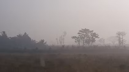 Unusual fog covers Can Tho City