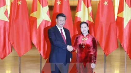 NA Chairwoman meets Chinese Party chief Xi Jinping