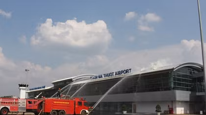 Forces join fire fighting and rescuing practice in Buon Ma Thuot