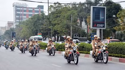 Nghe An Police launch intensive campaign to ensure traffic safety during Tet season