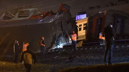 Dozens injured as 2 trains collide in Moscow