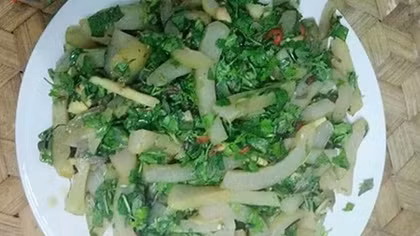 Fermented buffalo skin, a specialty of Thai people in Son La