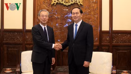 President hosts Japan's Kyodo News President