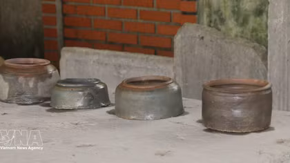 Tran Dynasty artifacts unearthed during house construction in Ninh Binh