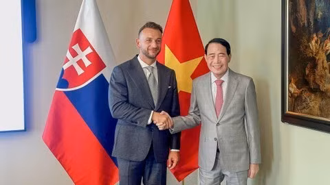 Deputy Minister Le Quoc Hung and Mr. Matúš Šutaj Eštok.