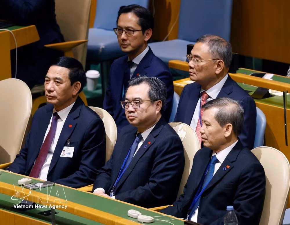 Members of the Vietnamese delegation attend the high-level general debate of the 81st session of the United Nations General Assembly in New York on September 22, 2026. (Photo: VNA)