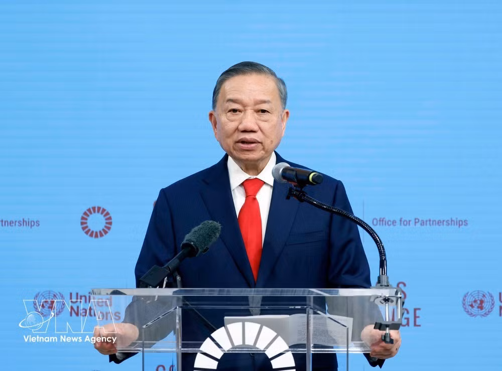 General Secretary and President To Lam addresses the event in New York on September 22, 2026. (Photo: VNA)