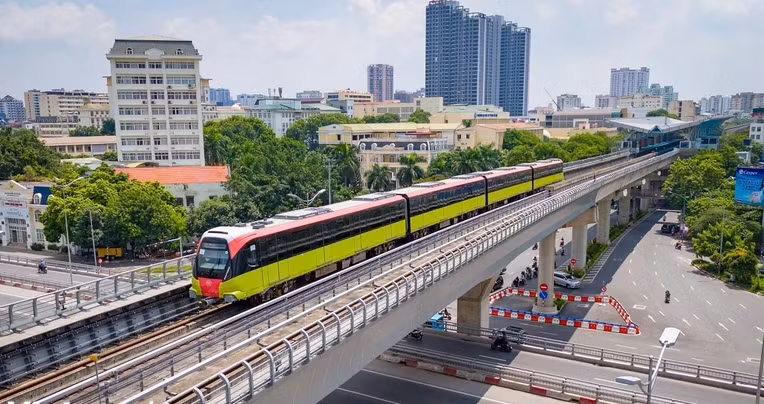 Ha Noi Metro Line 3, a Vietnamese-led project supported by French and Asian partners. Photo: Vietnam+