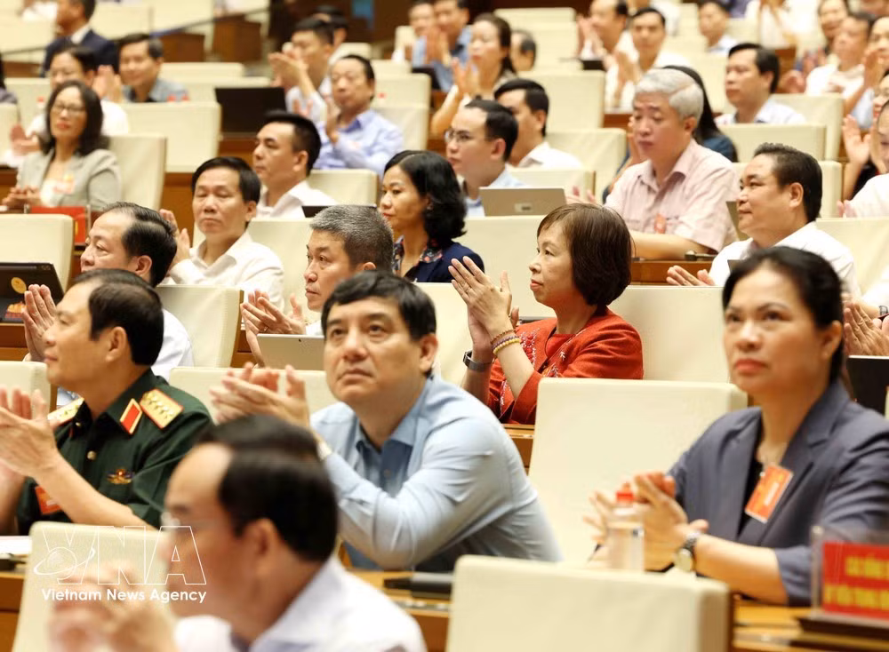Participants at the central venue in Hanoi (Photo: VNA)