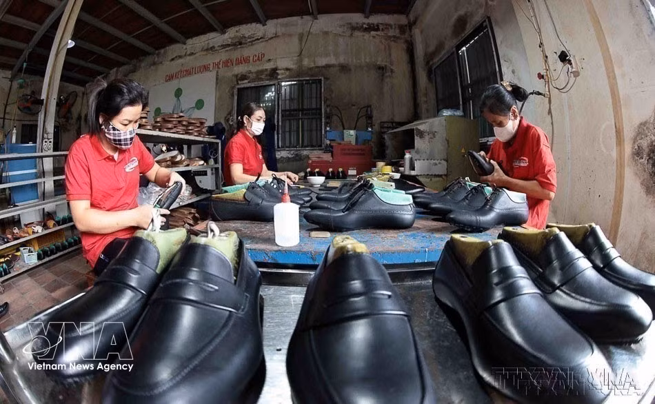 Producing foodwear for export (Photo: VNA)
