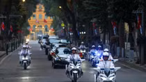 Vietnam uses specialized motorcycles to convoy delegations during Trump-Kim summit 