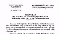 Hau Giang received Trinh Xuan Thanh's withdrawal letter from Communist Party