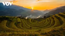 Sunset in northern mountainous areas