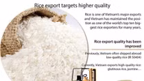 Rice export targets higher quality
