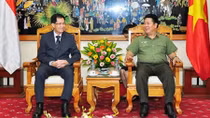 Vice Minister of Public Security Bui Van Thanh receives international partners
