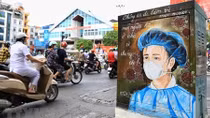 Unique transformer booths with anti COVID-19 paintings in Hanoi 