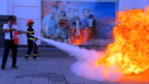 Hau Giang Police conducts firefighting and rescue FTX