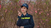 Beautiful female firefighter competing in Miss Universe Vietnam