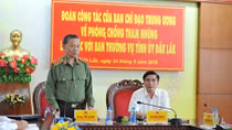 Central Steering Committee on Anti-corruption works with Dak Lak Province