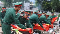 Dien Bien holds burial service for remains of fallen soldiers in Laos