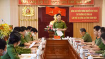 Deputy Minister Nguyen Duy Ngoc works with Thanh Hoa Provincial Police 