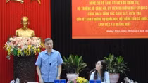 Minister To Lam works with leaders of Quang Ngai province