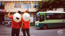 Vietnamese youth group plays with iconic conical hat