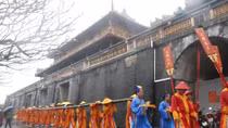 Neu pole erection ceremony reenacted at Hue Imperial Citadel