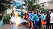 Fire prevention and fighting skills trained for teachers and students 