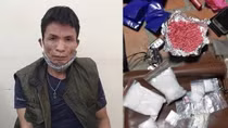 A man with drug arrested at disease checkpoint 