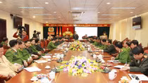 Deputy Minister Nguyen Van Son works with various police units