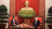 Party chief welcomes Indonesian President