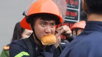 Images of heroic firefighters in recent incident