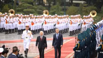 Party General Secretary and President chairs welcome ceremony for President of Argentina