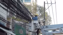 Electric power lines going underground in HCM City