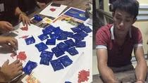 A man arrested for transport 22.000 synthetic drug pills from Laos to Vietnam