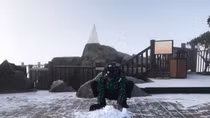 Fansipan Peak covered by snow