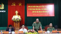 Deputy Minister of Public Security works with Nghe An Police